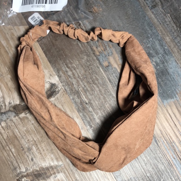 NWT Free People Apostle suede soft headbands brown - Picture 4 of 5